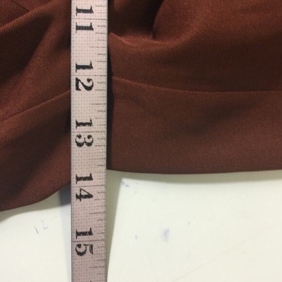 LULU'S XS Posh Promotion Brown Twill High Rise Tapered Trouser Pants NEW B172 - Picture 8 of 12